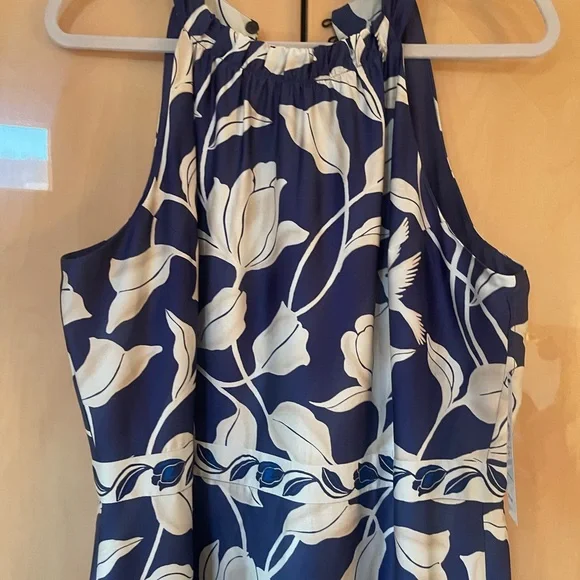 Perfect Easter Dress NWT- Blue and Cream satin Dress - Picture 4 of 4